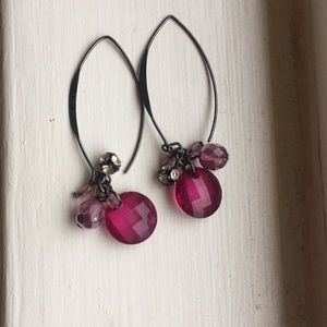 Pink dangle earrings